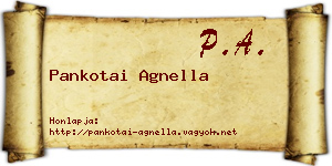 Pankotai Agnella névjegykártya